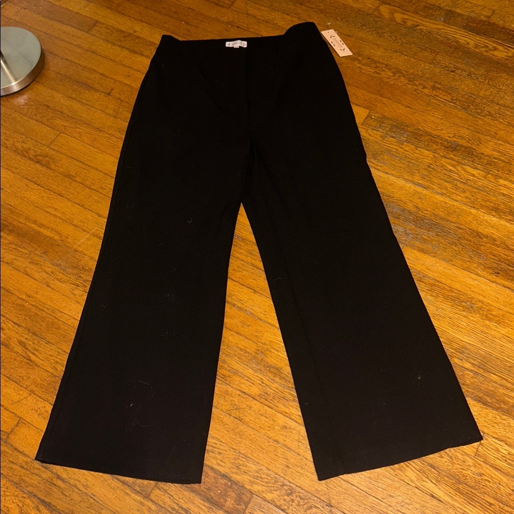 Elegant Black Wide-Leg Women's Pants - Picture 5 of 7